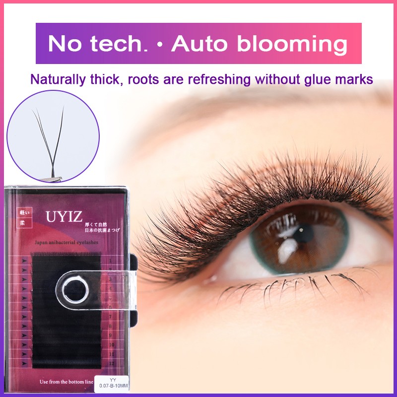 YY Style Blooming Fans Private Lables Eyelash Extensions